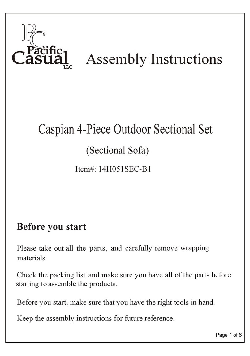 Pacific Casual Caspian 14H051SEC-B1 User manual Pacific Casual Caspian 14H051SEC-B1 User manual