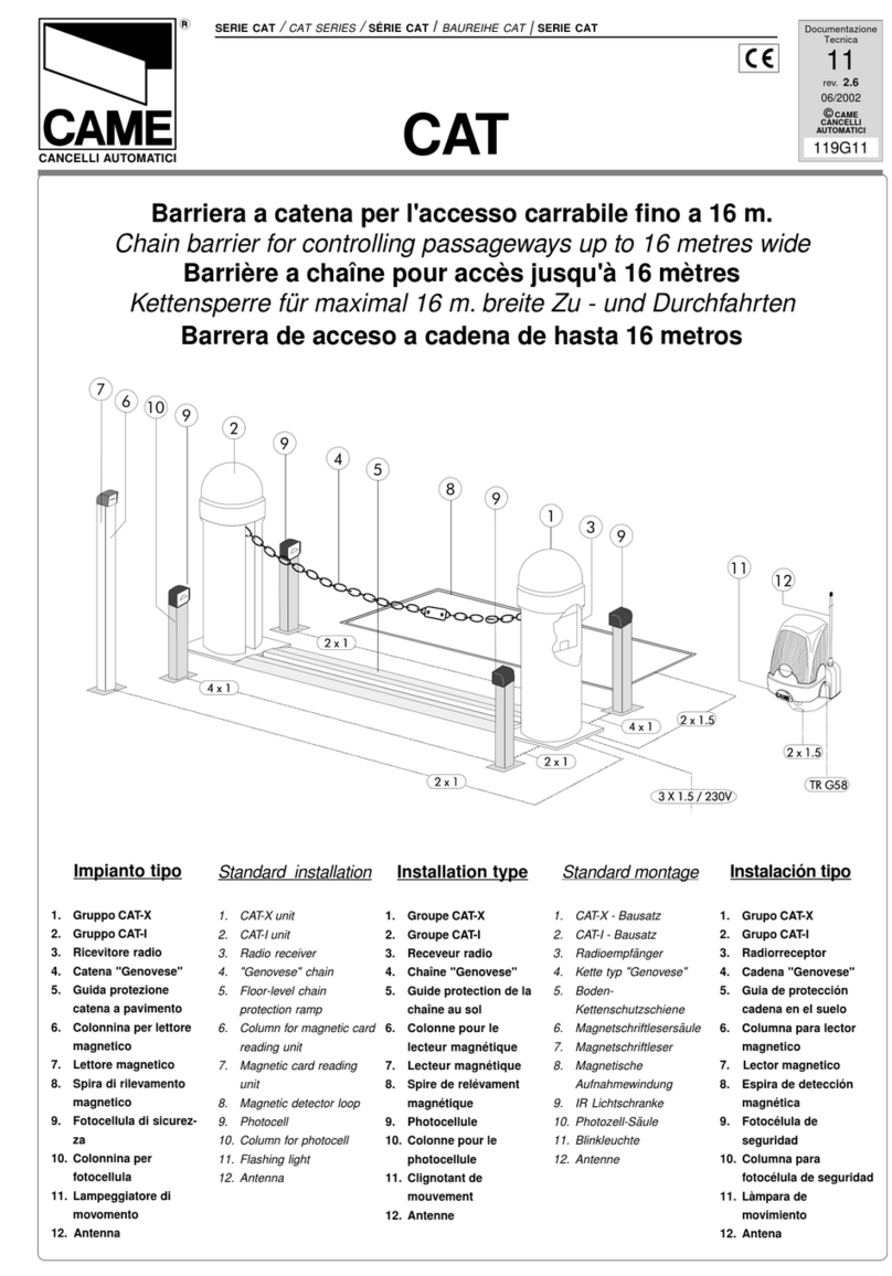 CAME CAT Series User manual