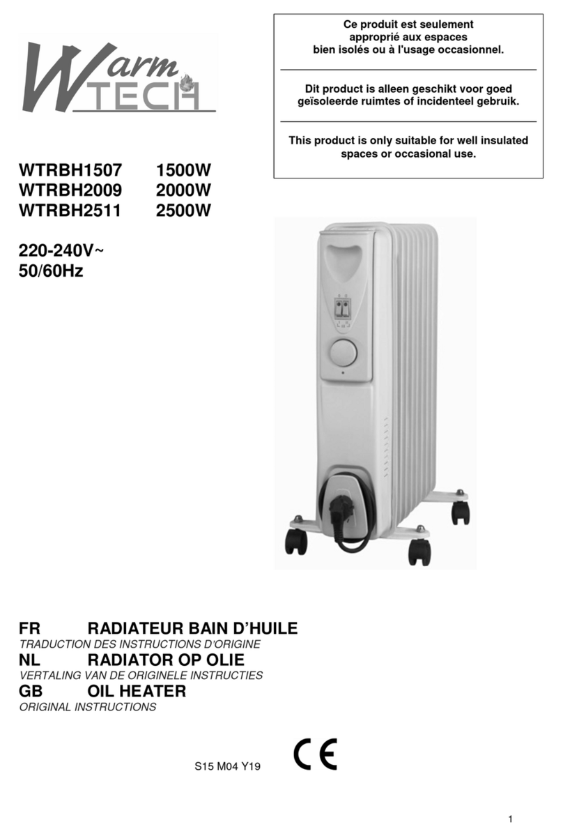 Warmtech WTRBH1507 User manual