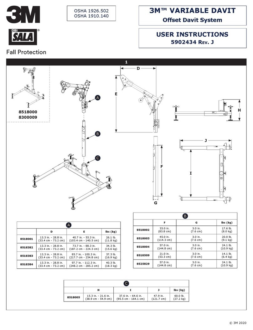 3M DBI SALA Variable Davit User instructions