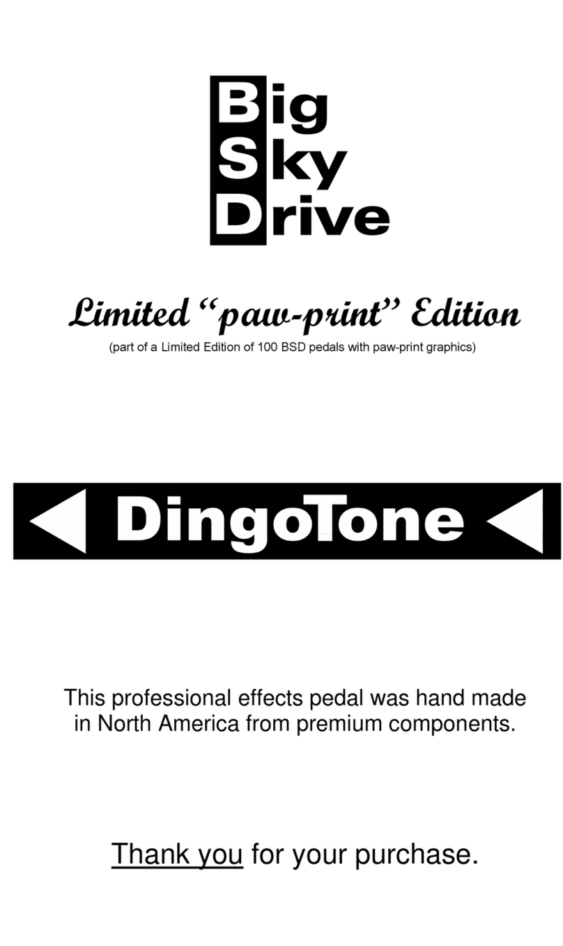 DingoTone Big Sky Drive Limited Paw-Print Edition User manual