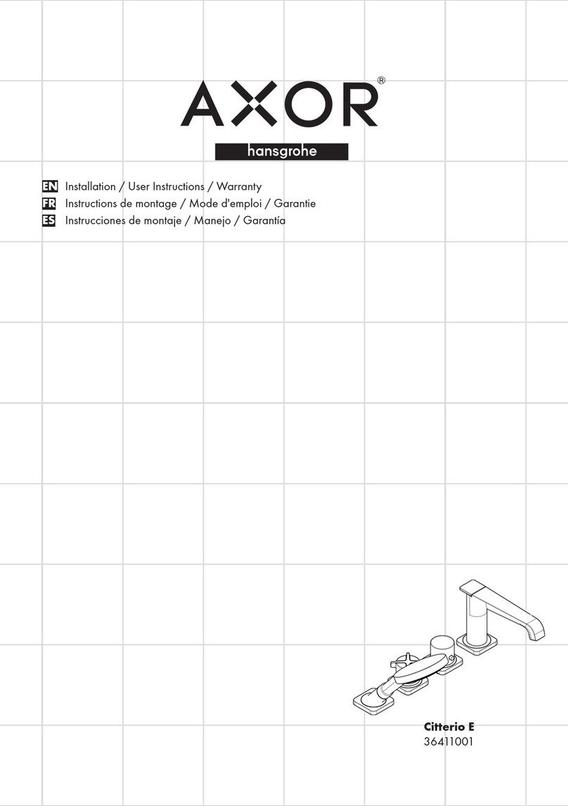 Hans Grohe AXOR Citterio E 36411001 Instruction Manual Hans Grohe AXOR Citterio E 36411001 Instruction Manual