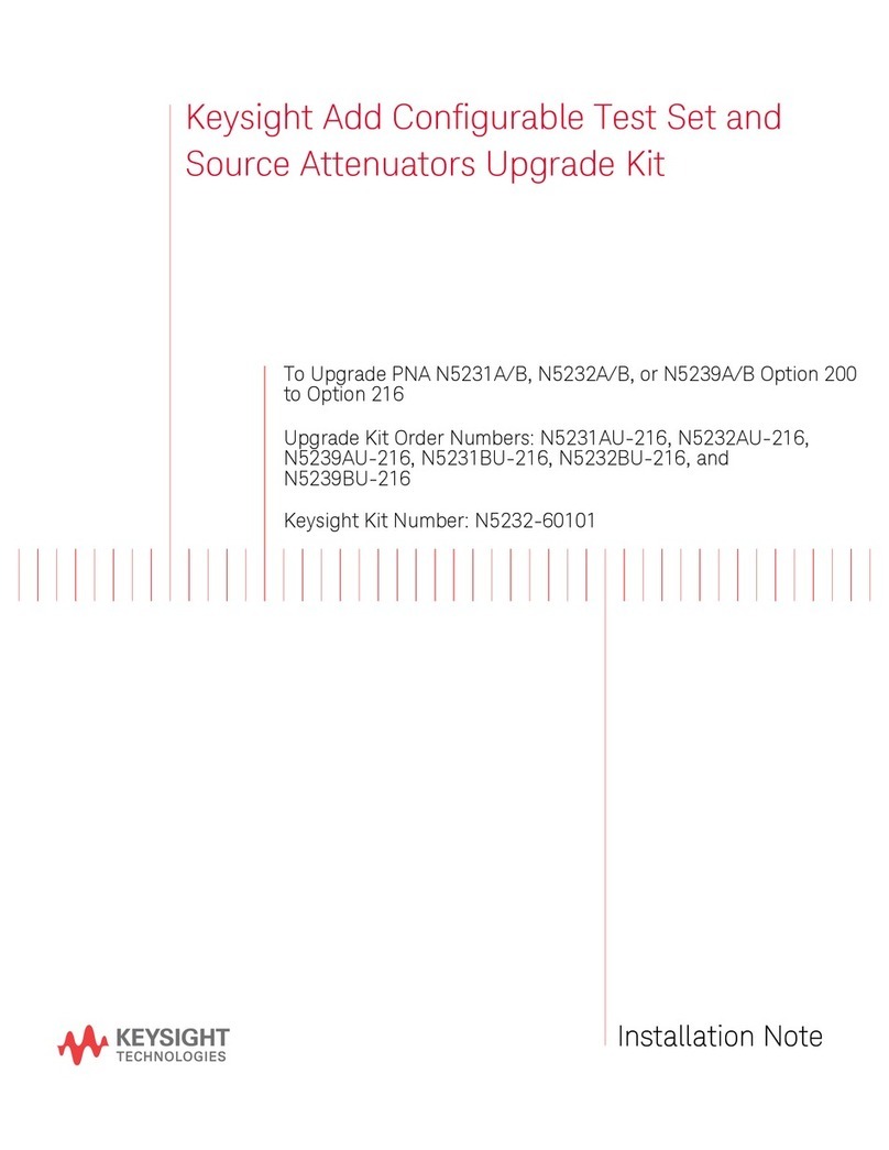 Keysight PNA-L N5231A Installation and operation manual