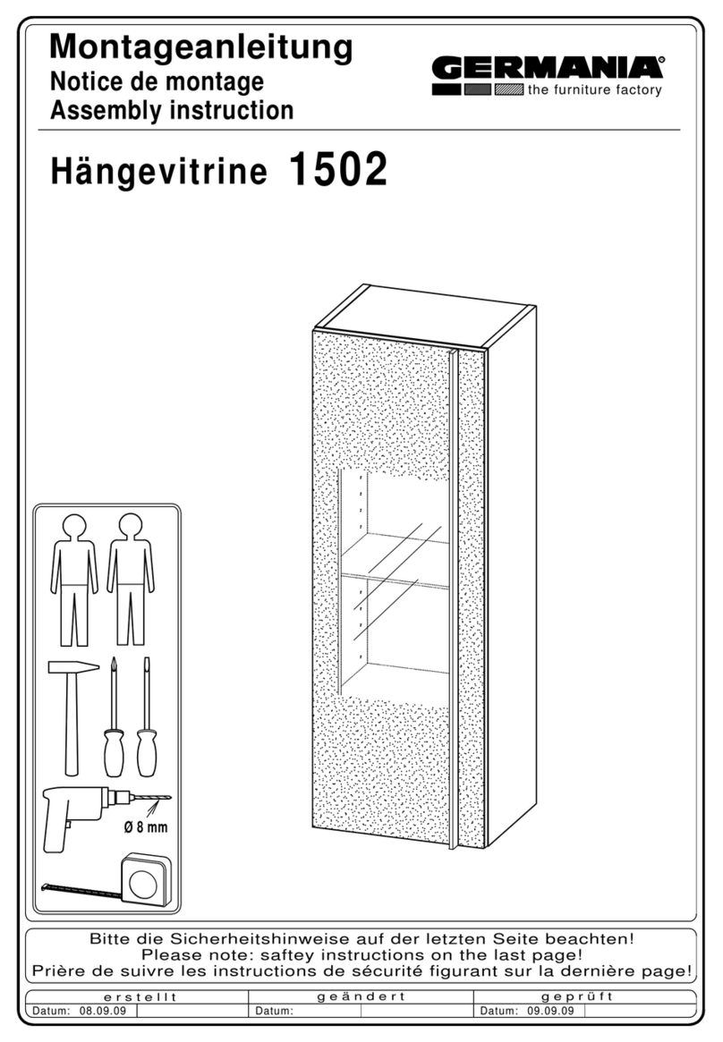 Germania Hangevitrine 1502 Assembly instruction