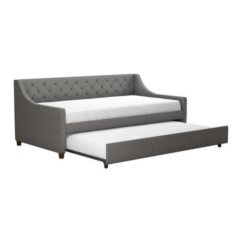 Dorel Home Products Upholstered Daybed and Trundle Twin Assembly manual