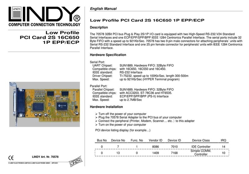 Lindy 70578 User manual