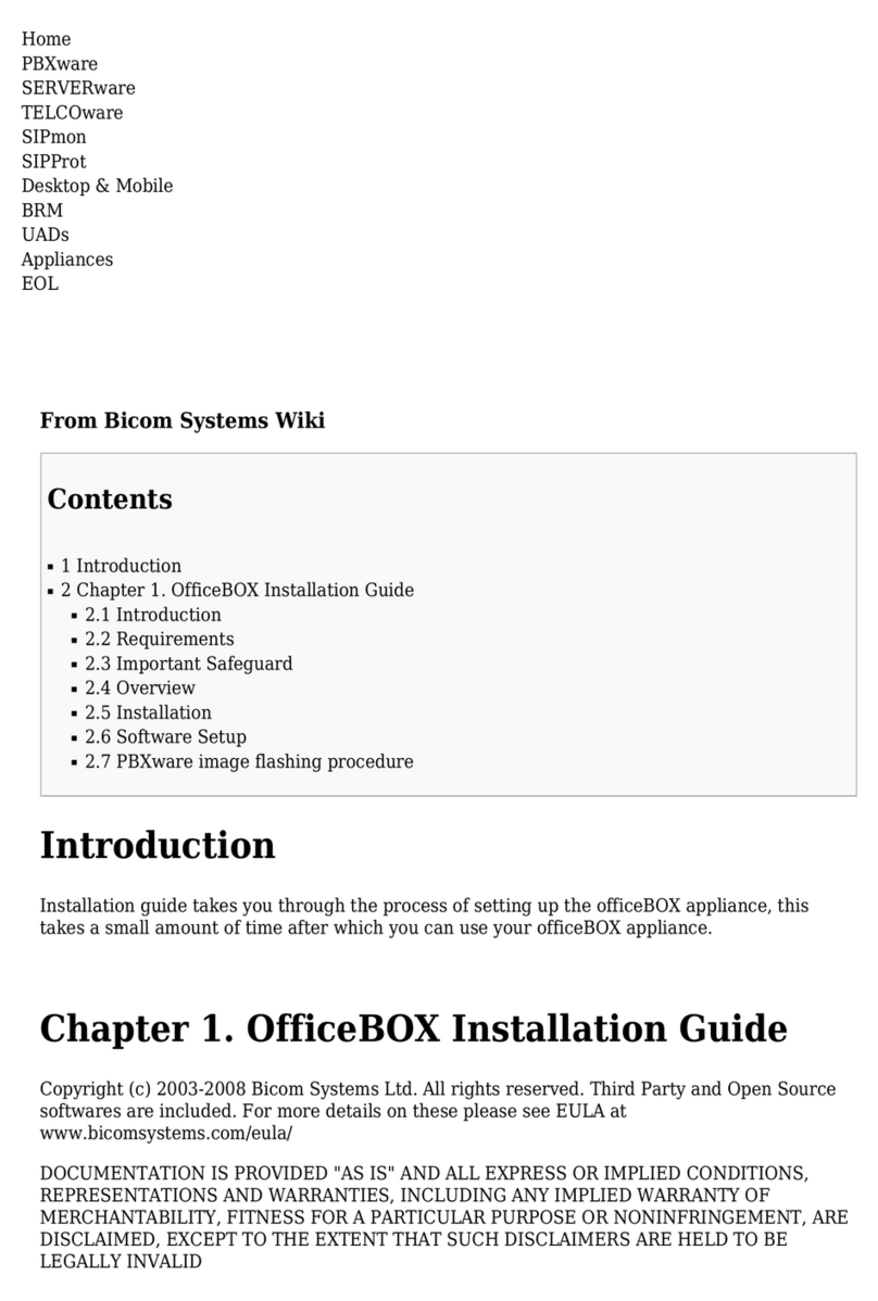 Bicom Systems OfficeBox User manual