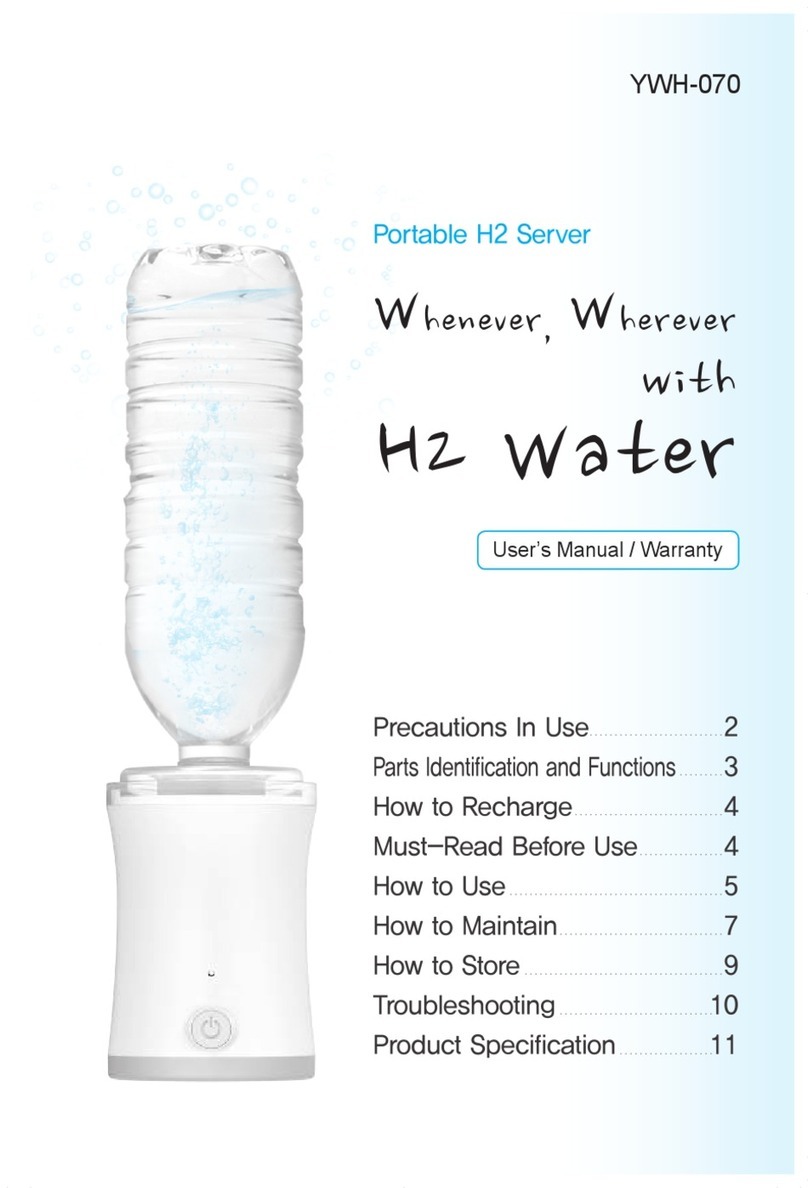 Youngwoo Waterline Portable H2 Server User manual & warranty
