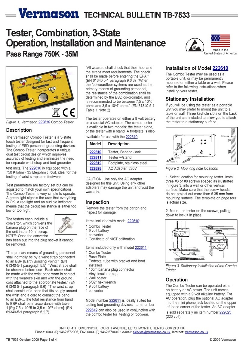 Vermason 222610 Instruction Manual