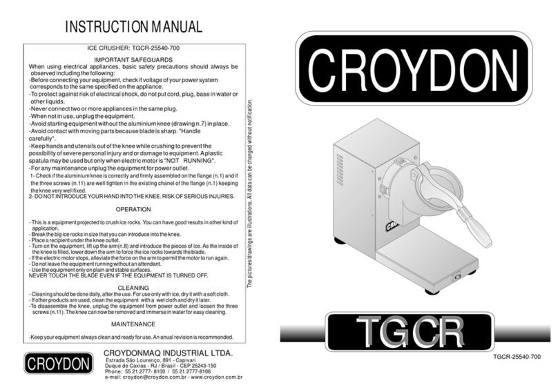 croydon TGCR Series instruction manual