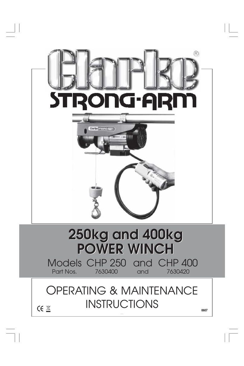 Clarke Strong-Arm CHP 250 Operating & maintenance instructions