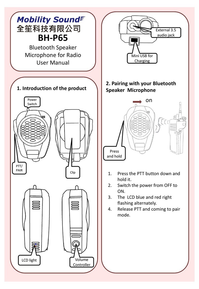 Mobility Sound BH-P65 user manual