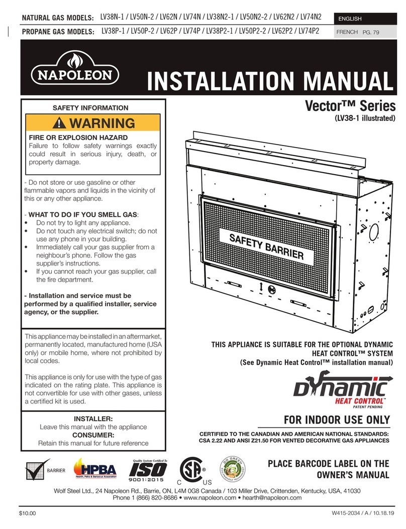 Napoleon Vector Series User manual