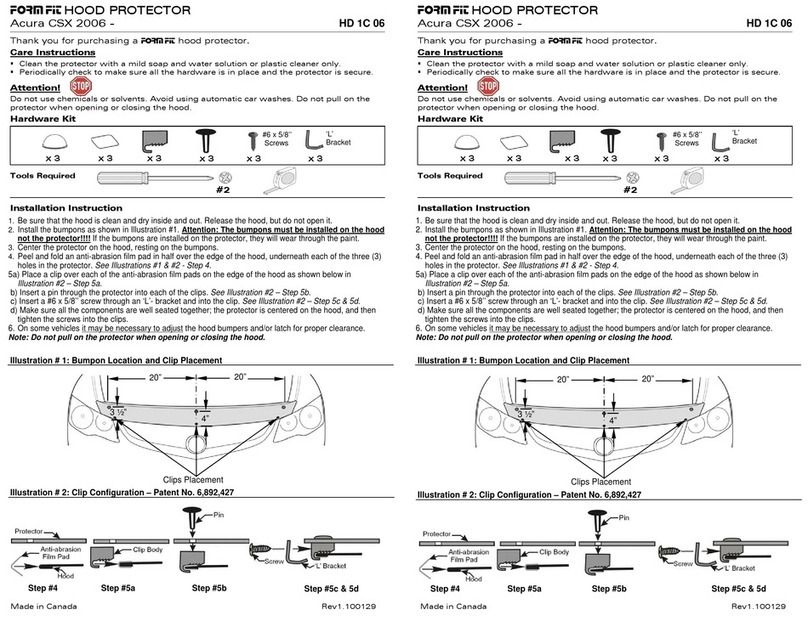 FormFit HD 1C 06 installation instructions