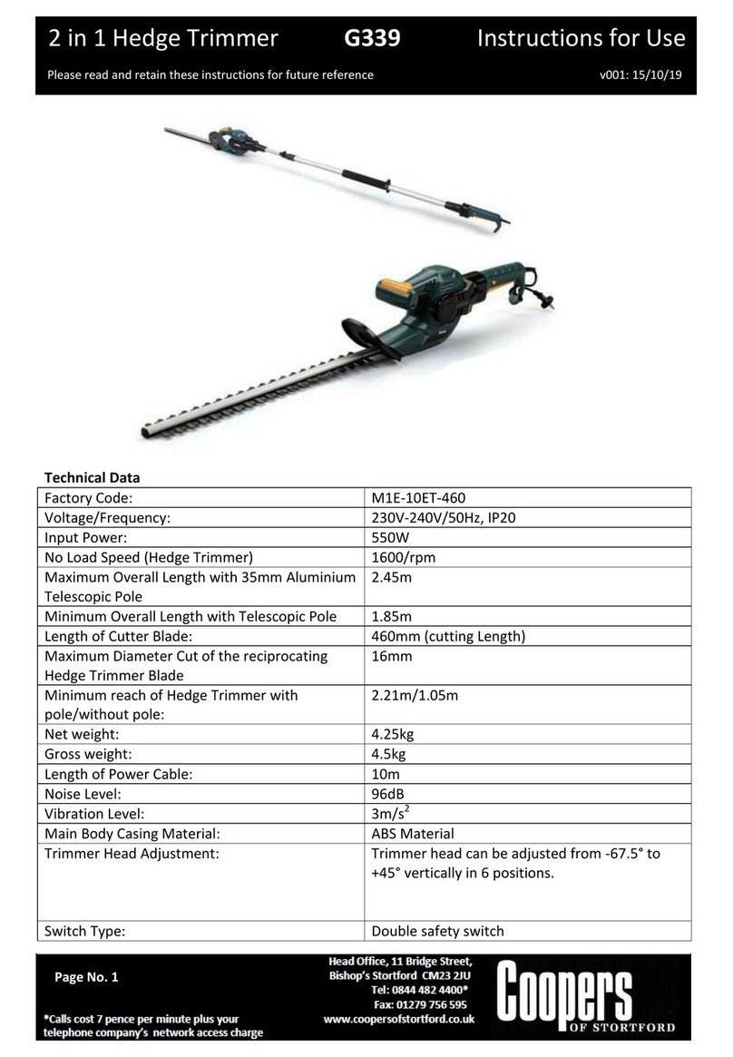 Coopers of Stortford G339 Instructions for use