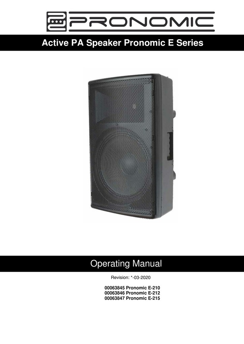 Pronomic E Series User manual
