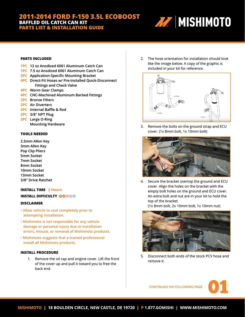 Mishimoto MMBCC-DRAIN-01 PARTS LIST & INSTALLATION GUIDE