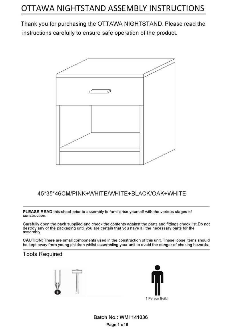 GFW OTTAWA NIGHTSTAND Assembly instructions