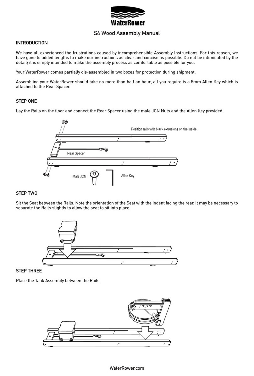 WaterRower S4 Wood User manual