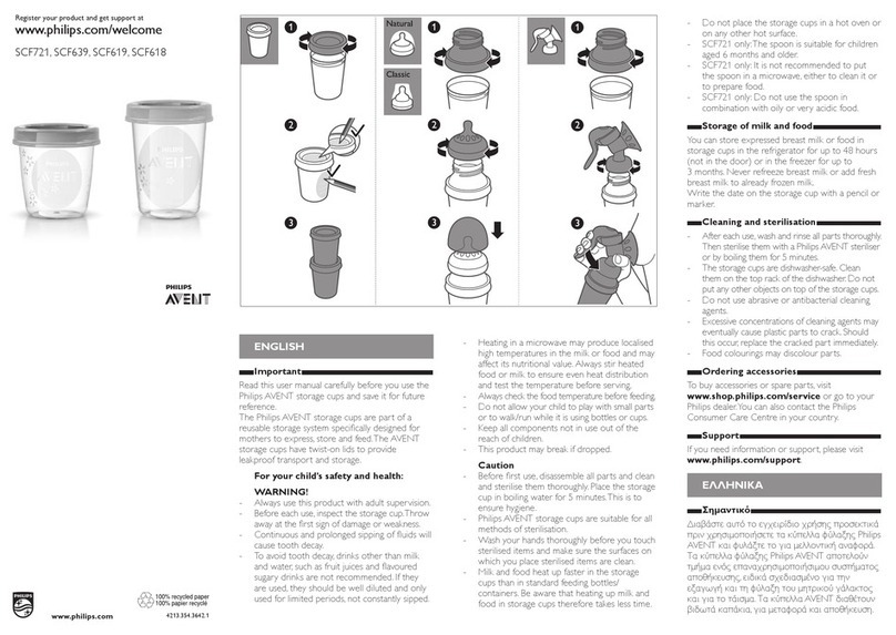 Philips AVENT SCF721 User manual