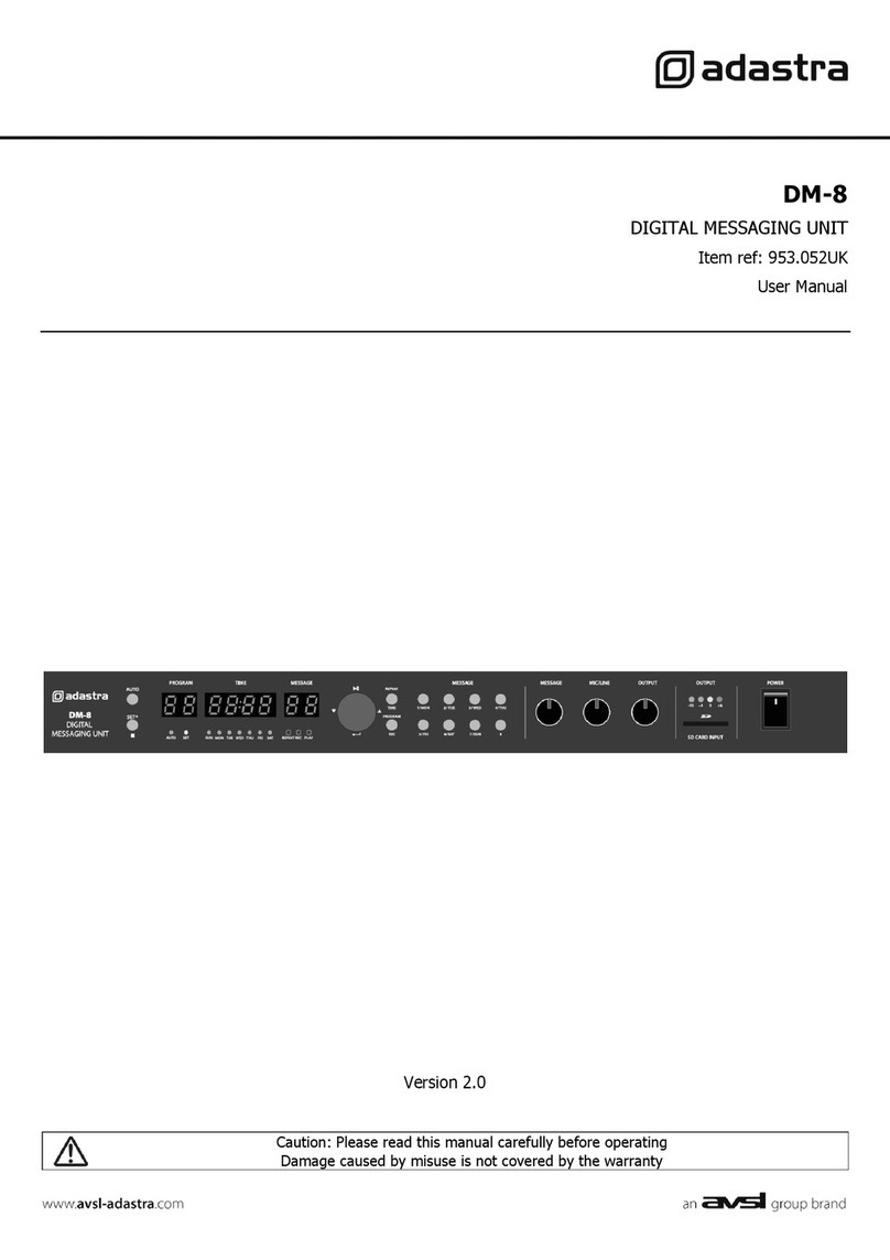 Adastra DM-8 user manual