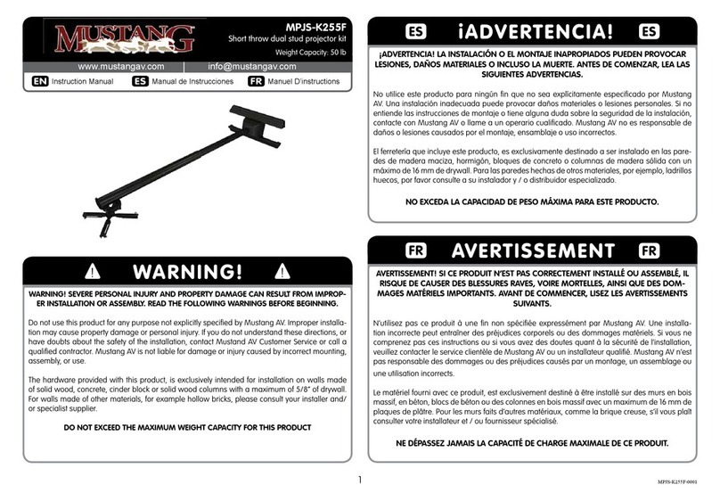 Mustang MPJS-K255F instruction manual