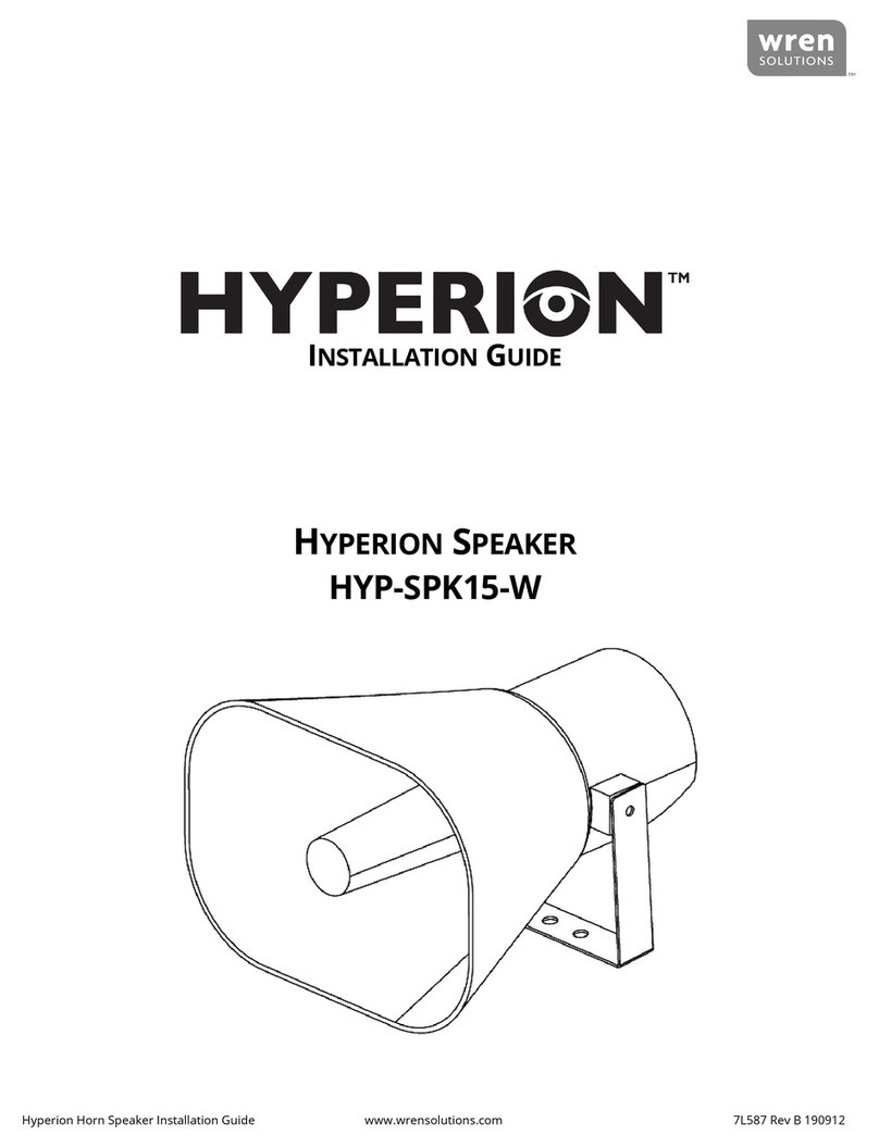 Wren Hyperion HYP-SPK15-W User manual