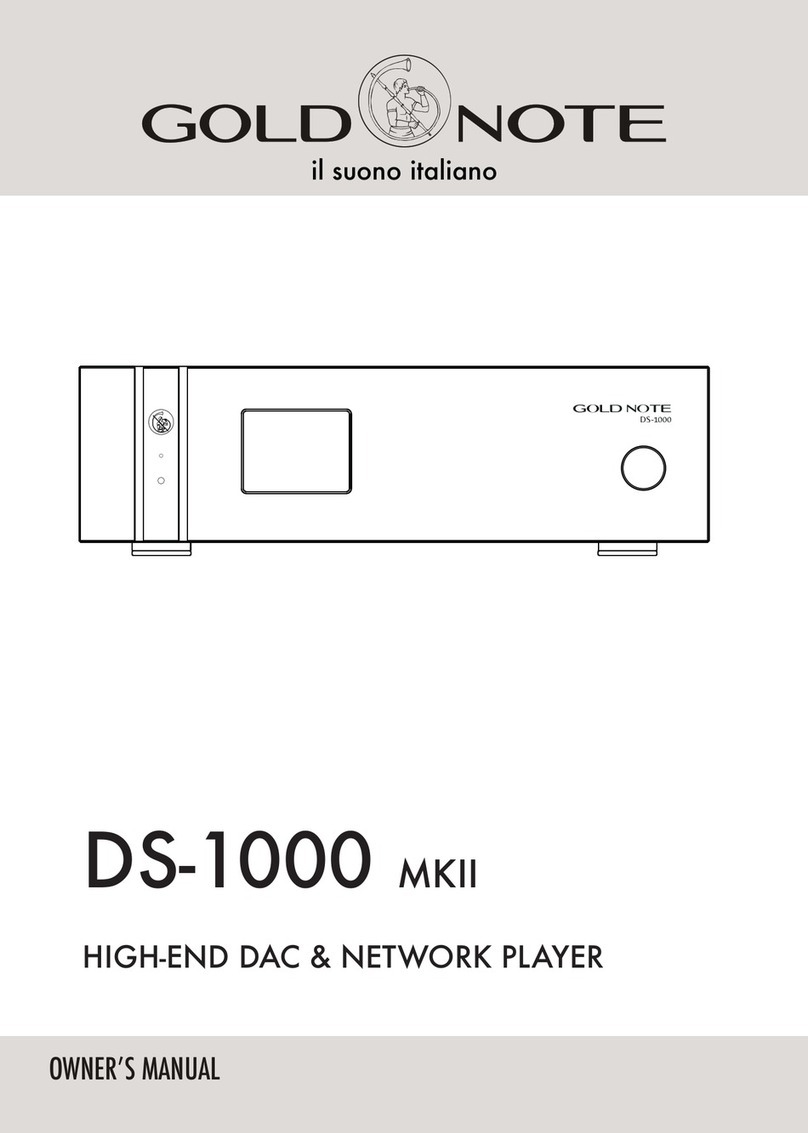 Gold Note DS-1000 owner's manual