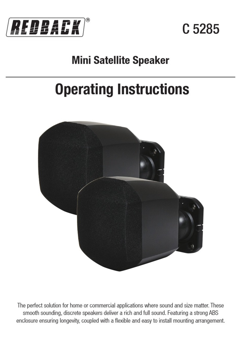 Redback C 5285 operating instructions