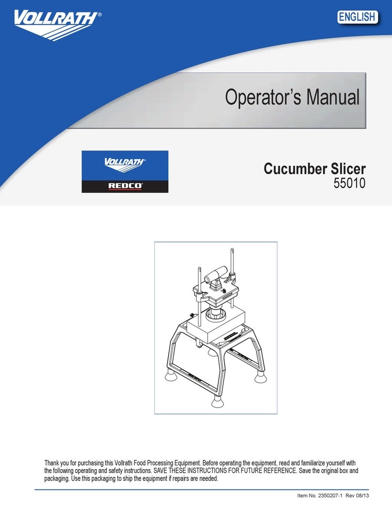 Vollrath REDCO 55010 Operator's manual