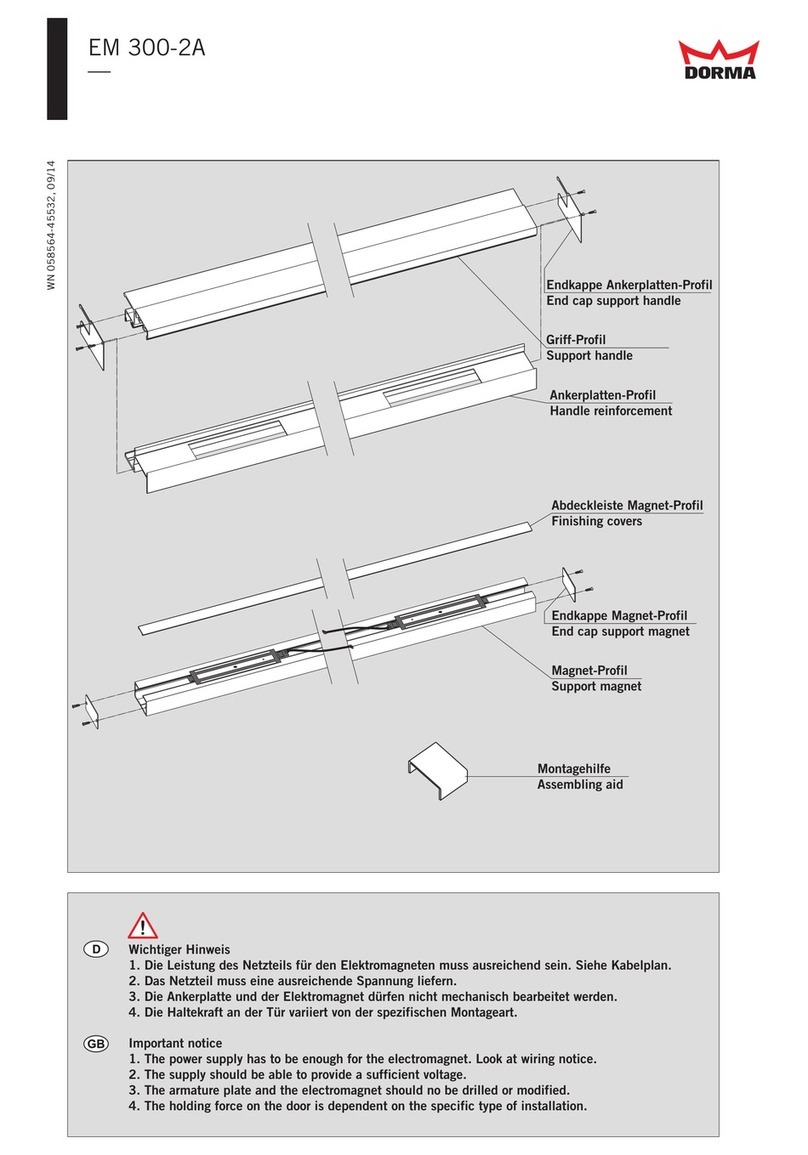 Dorma EM 300-2A quick start guide