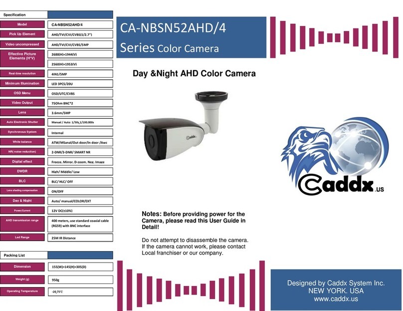 CADDX CA-NBSN52AHD/4 Series quick start guide