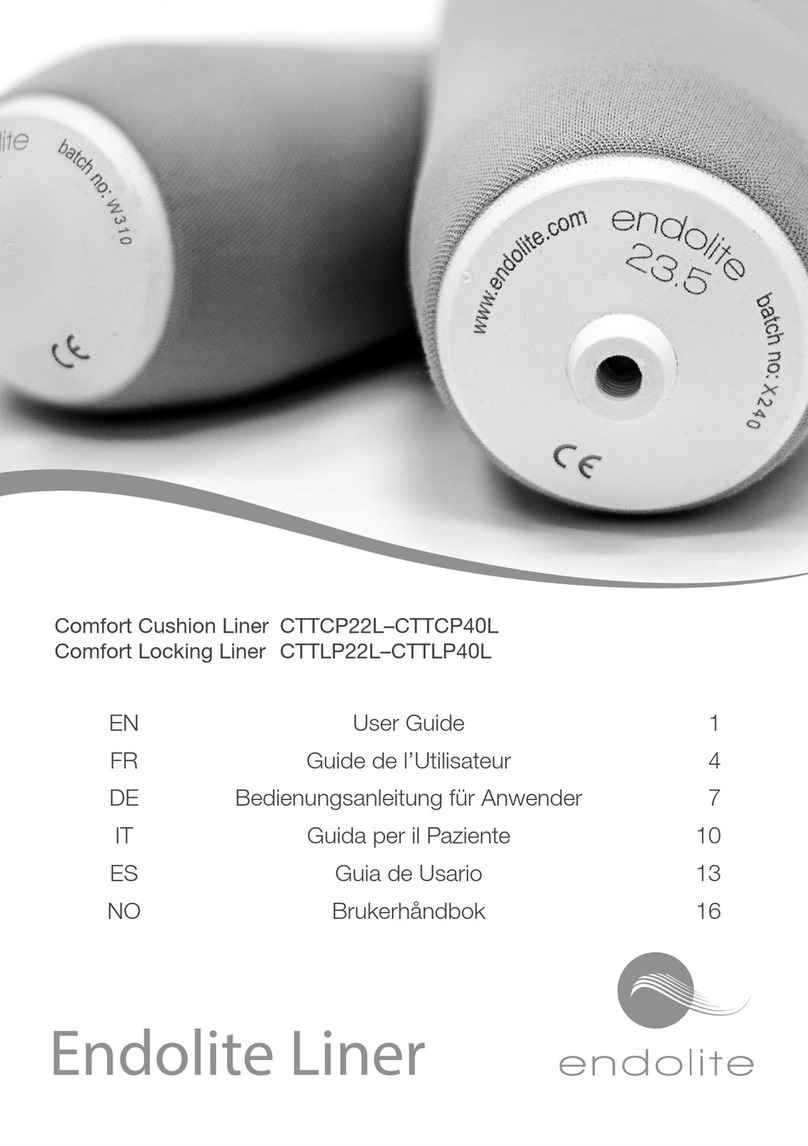 endolite Comfort Cushion Liner CTTCP22L user guide