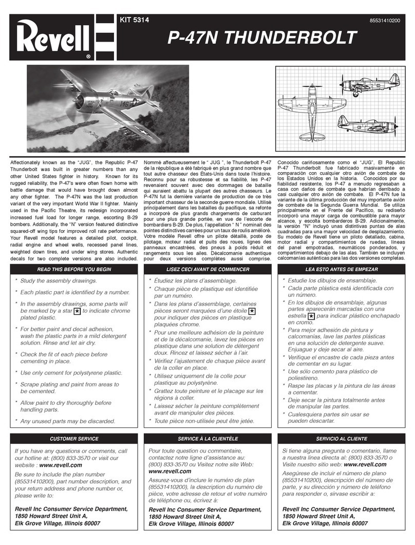 REVELL P-47N Thunderbolt User manual