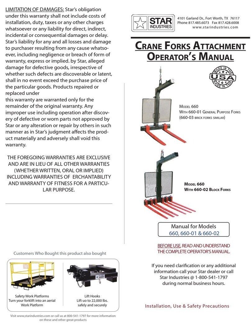 STAR INDUSTRIES 660 Series Operator's manual