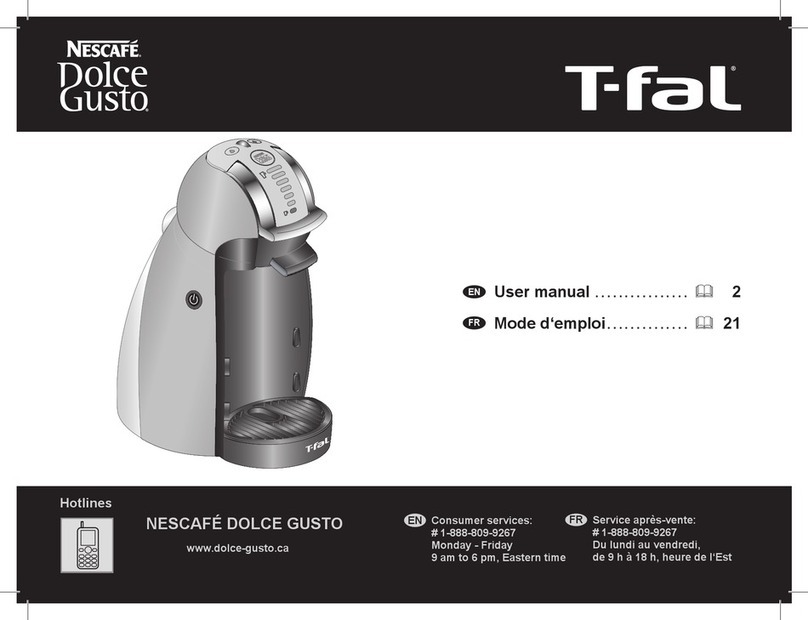 T-Fal Nescafe Dolce Gusto User manual T-Fal Nescafe Dolce Gusto User manual