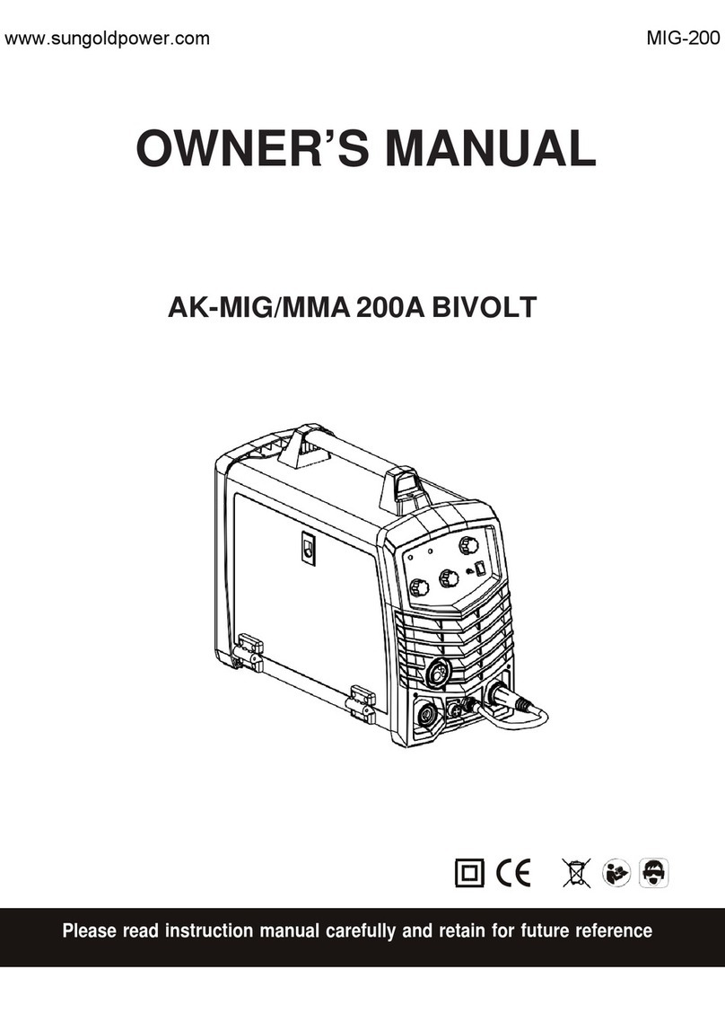 SUNGOLD POWER AK-MIG/MMA 200A BIVOLT owner's manual SUNGOLD POWER AK-MIG/MMA 200A BIVOLT owner's manual