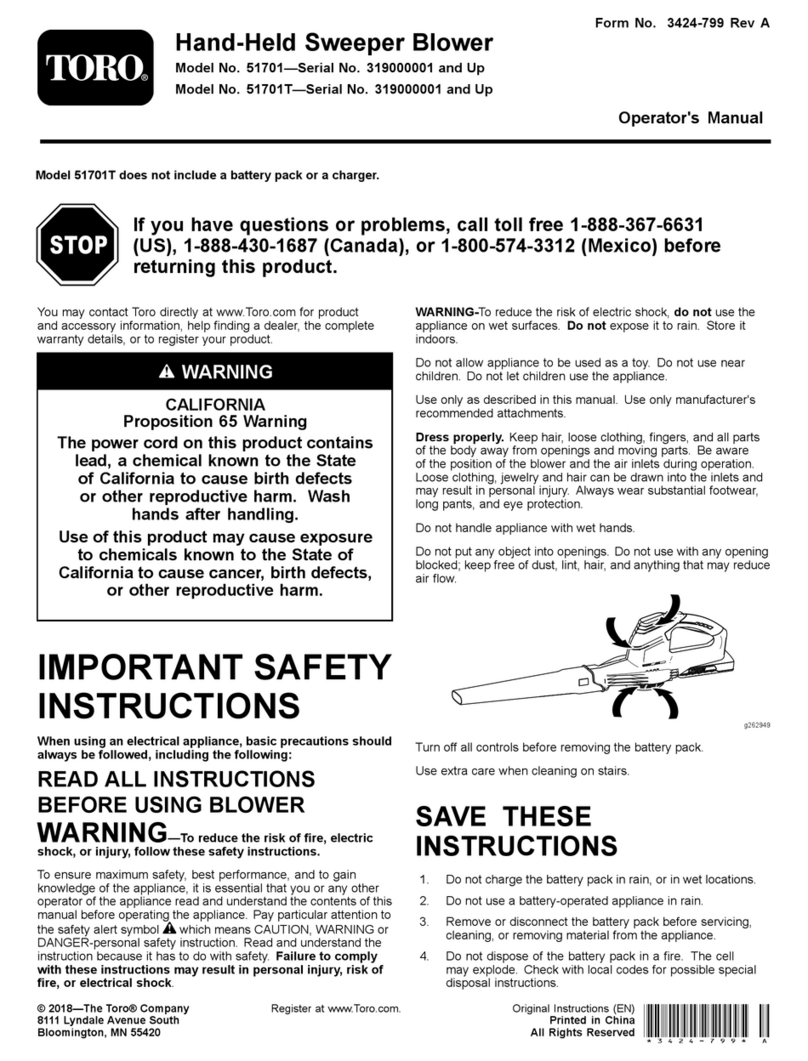 Toro 319000001 User manual