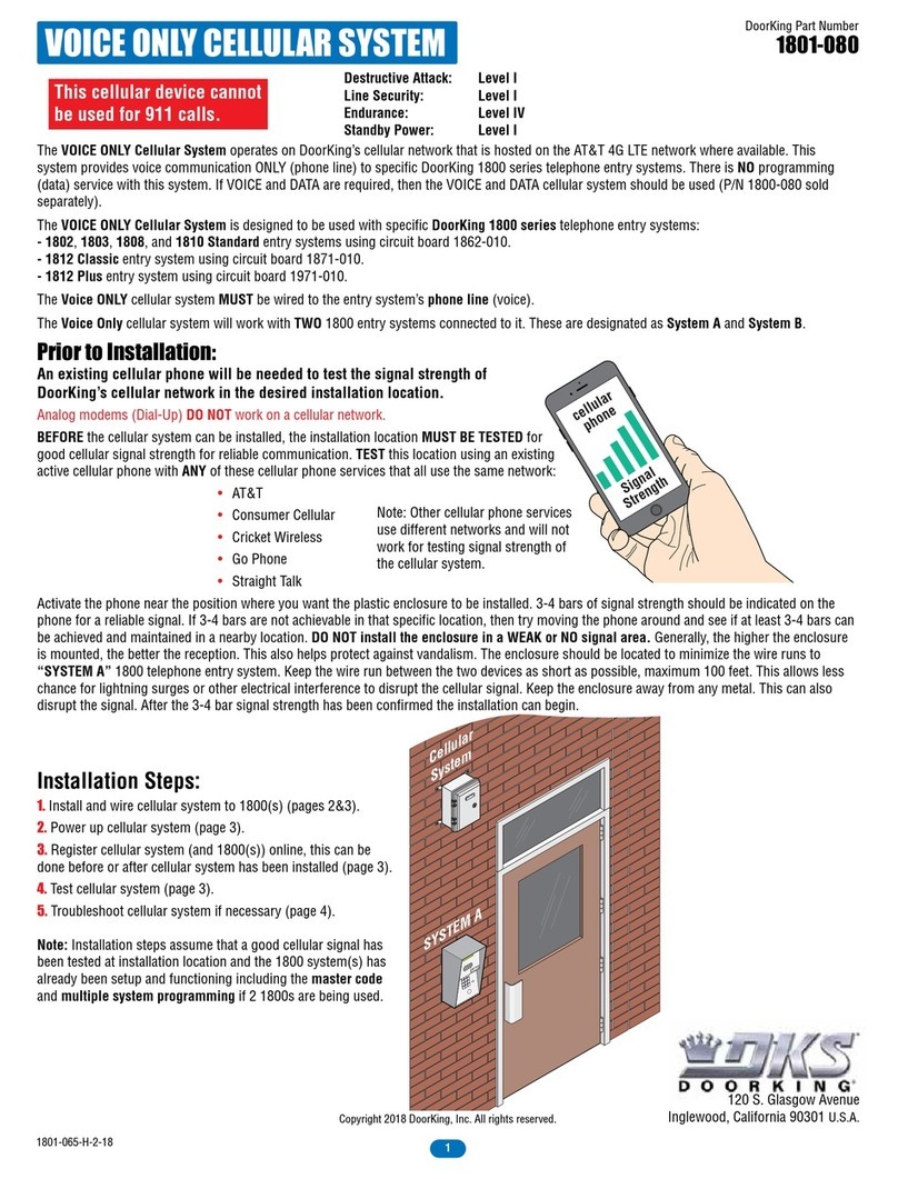 DoorKing 1801-080 manual
