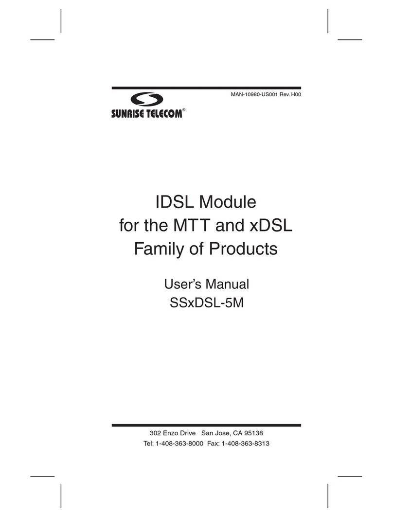 Sunrise telecom SSxDSL-5M user manual