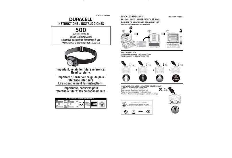 Duracell 1600008 instructions