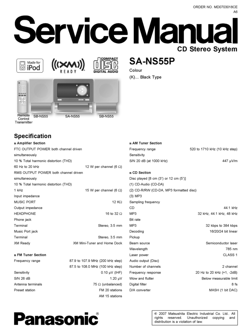 Panasonic SA-NS55P User manual Panasonic SA-NS55P User manual