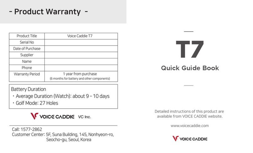 Voice Caddie T7 Quick guidebook