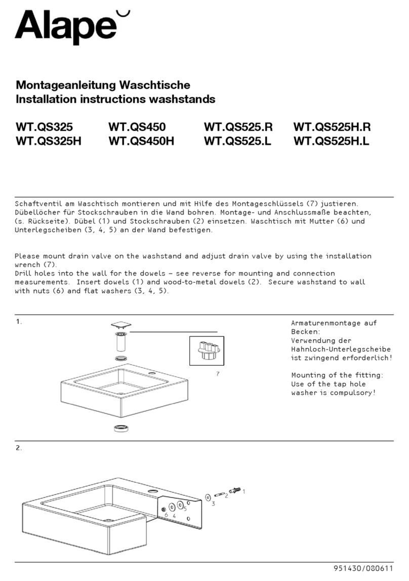 Alape WT.QS325 installation instructions