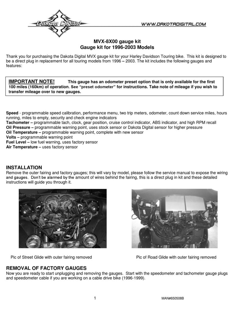 Dakota Digital MVX-8X00 User manual