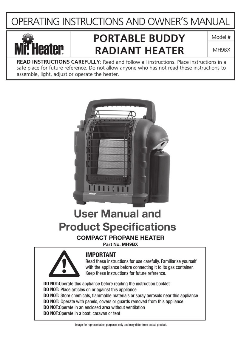 MrHeater Portable Buddy MH9BX Operating instructions and owner's manual