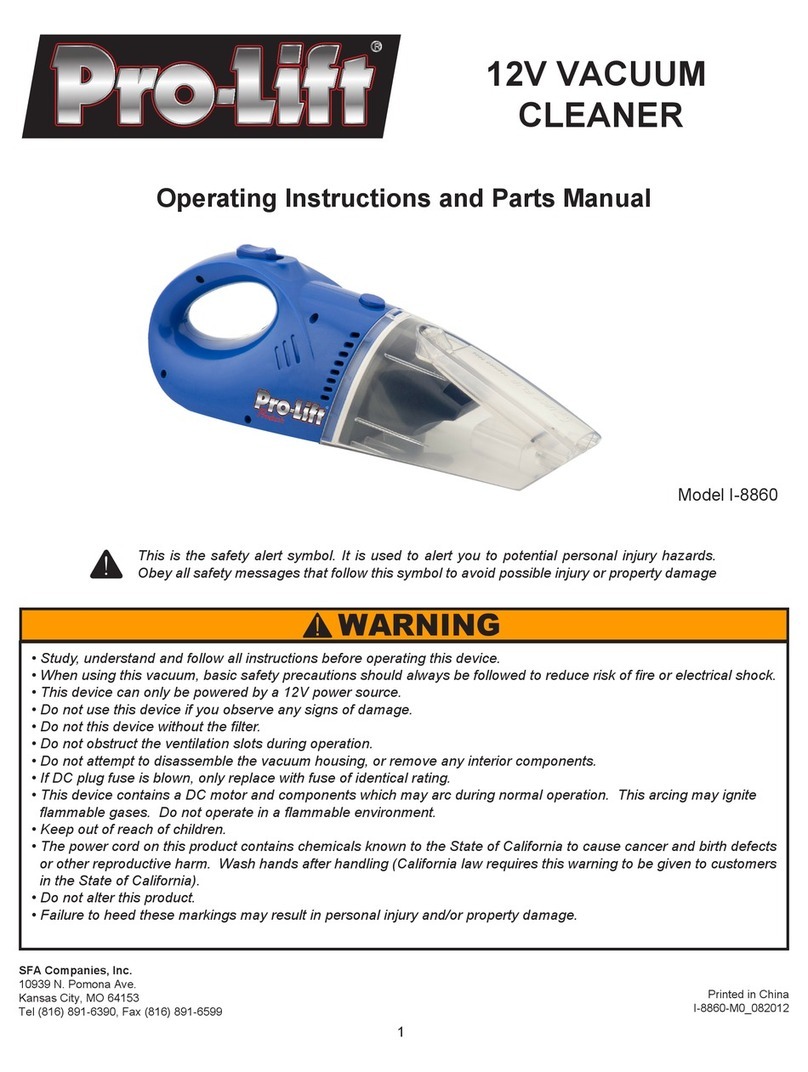 Pro-Lift I-8860 Operating instructions and parts manual