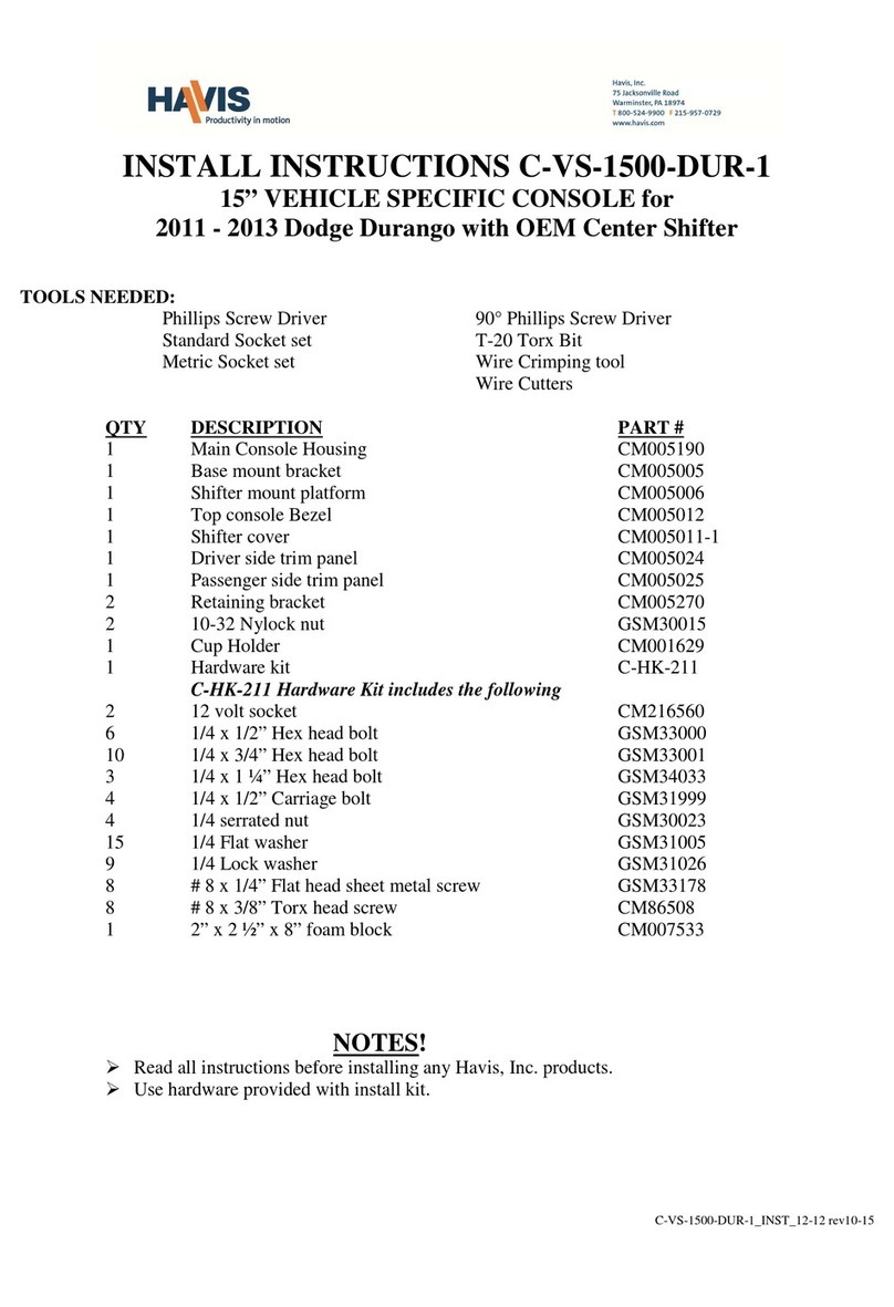 Havis C-VS-1500-DUR-1 Configuration guide