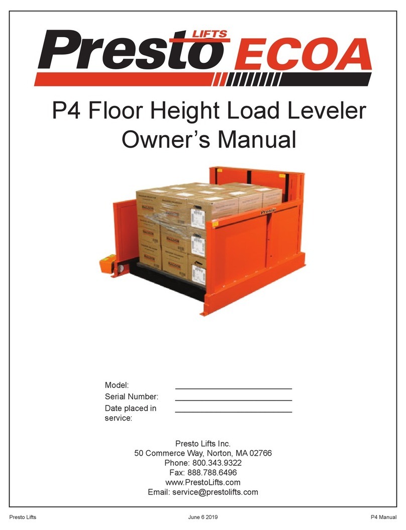Presto Lifts ECOA Series owner's manual