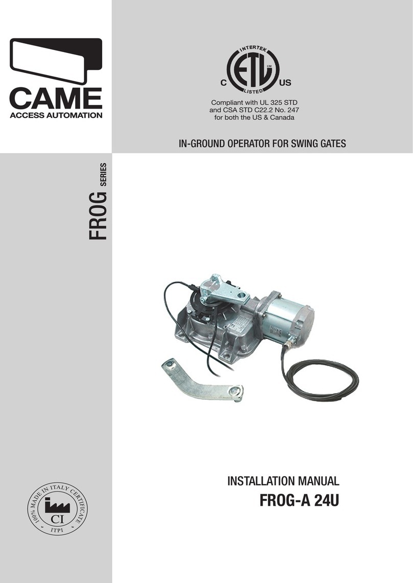 CAME FROG series User manual